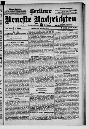 Berliner Neueste Nachrichten vom 24.12.1906