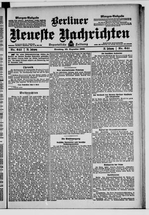 Berliner Neueste Nachrichten vom 25.12.1906
