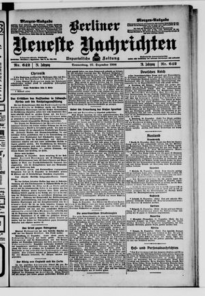Berliner Neueste Nachrichten vom 27.12.1906