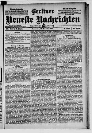 Berliner Neueste Nachrichten vom 27.12.1906