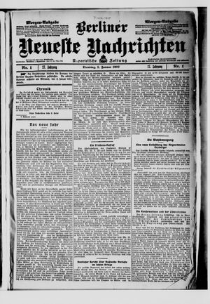 Berliner Neueste Nachrichten on Jan 1, 1907
