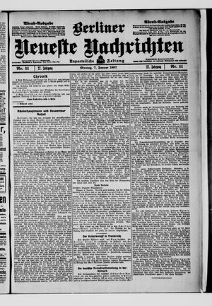 Berliner Neueste Nachrichten vom 07.01.1907