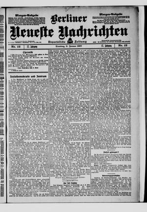 Berliner Neueste Nachrichten vom 08.01.1907