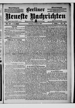 Berliner Neueste Nachrichten vom 08.01.1907