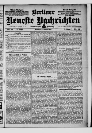 Berliner Neueste Nachrichten on Jan 9, 1907