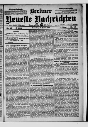 Berliner Neueste Nachrichten vom 10.01.1907