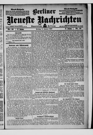 Berliner Neueste Nachrichten on Jan 11, 1907