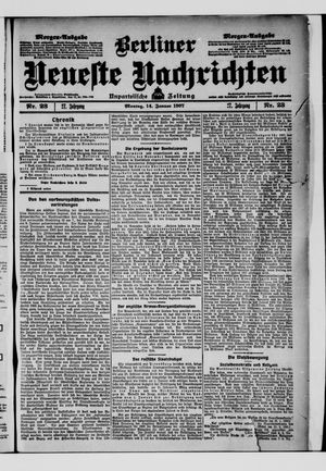Berliner Neueste Nachrichten vom 14.01.1907