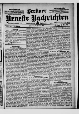Berliner Neueste Nachrichten on Jan 17, 1907