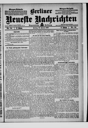 Berliner Neueste Nachrichten vom 18.01.1907