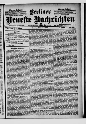 Berliner Neueste Nachrichten on Jan 20, 1907