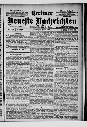 Berliner Neueste Nachrichten vom 22.01.1907