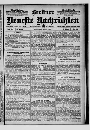 Berliner Neueste Nachrichten vom 22.01.1907