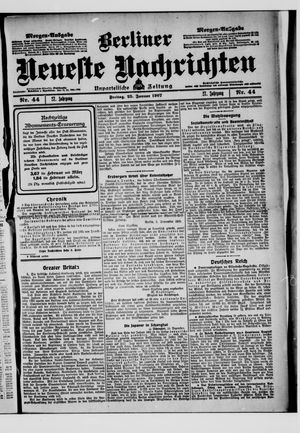 Berliner Neueste Nachrichten on Jan 25, 1907
