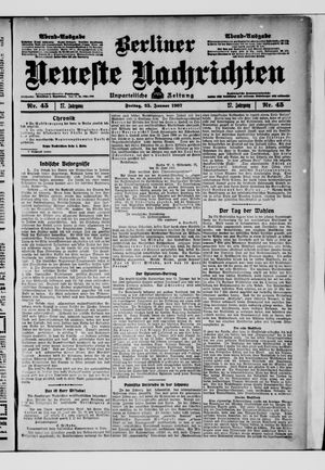 Berliner Neueste Nachrichten on Jan 25, 1907