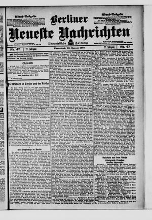 Berliner Neueste Nachrichten vom 26.01.1907
