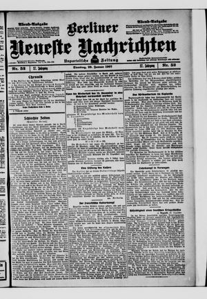 Berliner neueste Nachrichten on Jan 29, 1907