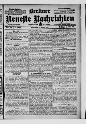 Berliner Neueste Nachrichten vom 31.01.1907