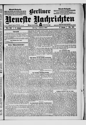 Berliner Neueste Nachrichten on Feb 1, 1907