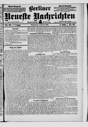 Berliner Neueste Nachrichten vom 02.02.1907