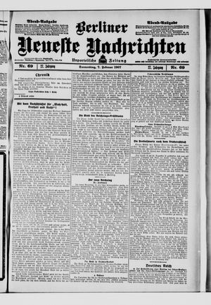 Berliner Neueste Nachrichten vom 07.02.1907