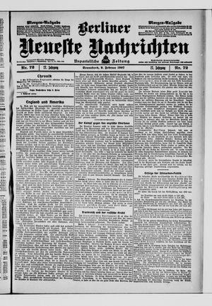 Berliner Neueste Nachrichten vom 09.02.1907