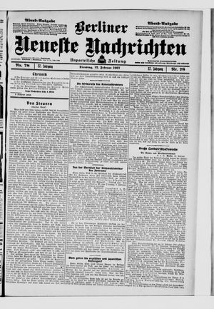 Berliner Neueste Nachrichten vom 12.02.1907