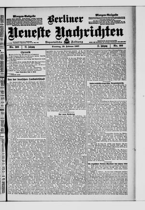 Berliner Neueste Nachrichten vom 19.02.1907
