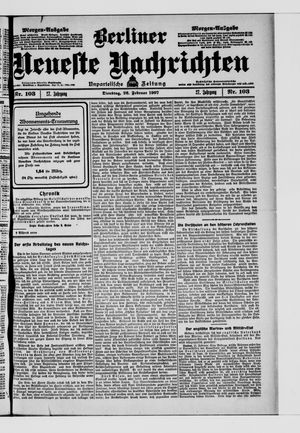 Berliner Neueste Nachrichten vom 26.02.1907