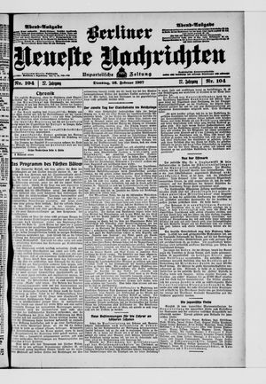Berliner Neueste Nachrichten vom 26.02.1907