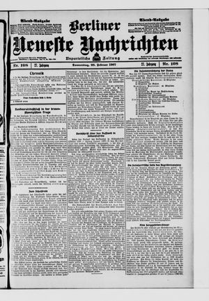 Berliner Neueste Nachrichten on Feb 28, 1907