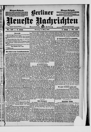 Berliner Neueste Nachrichten vom 03.03.1907