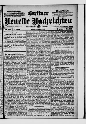 Berliner Neueste Nachrichten on Mar 15, 1907