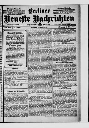 Berliner Neueste Nachrichten vom 27.03.1907