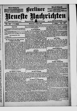 Berliner neueste Nachrichten vom 03.04.1907