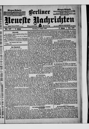 Berliner Neueste Nachrichten on Apr 9, 1907