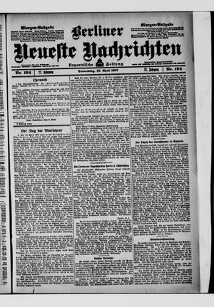 Berliner Neueste Nachrichten vom 18.04.1907