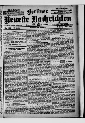 Berliner Neueste Nachrichten vom 20.04.1907