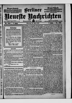 Berliner Neueste Nachrichten vom 24.04.1907