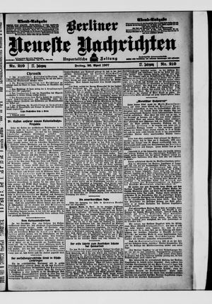 Berliner Neueste Nachrichten vom 26.04.1907