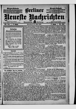 Berliner Neueste Nachrichten vom 27.04.1907