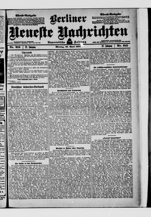 Berliner Neueste Nachrichten vom 29.04.1907