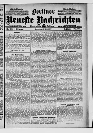 Berliner Neueste Nachrichten vom 02.05.1907