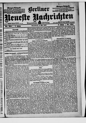 Berliner Neueste Nachrichten vom 04.05.1907
