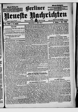 Berliner Neueste Nachrichten vom 04.05.1907