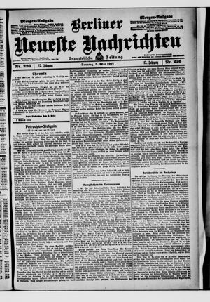 Berliner Neueste Nachrichten vom 05.05.1907