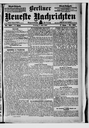 Berliner Neueste Nachrichten vom 07.05.1907