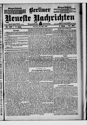 Berliner Neueste Nachrichten on May 12, 1907