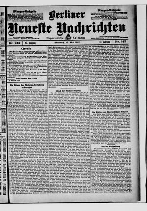 Berliner Neueste Nachrichten vom 15.05.1907