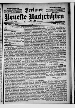 Berliner neueste Nachrichten vom 19.05.1907